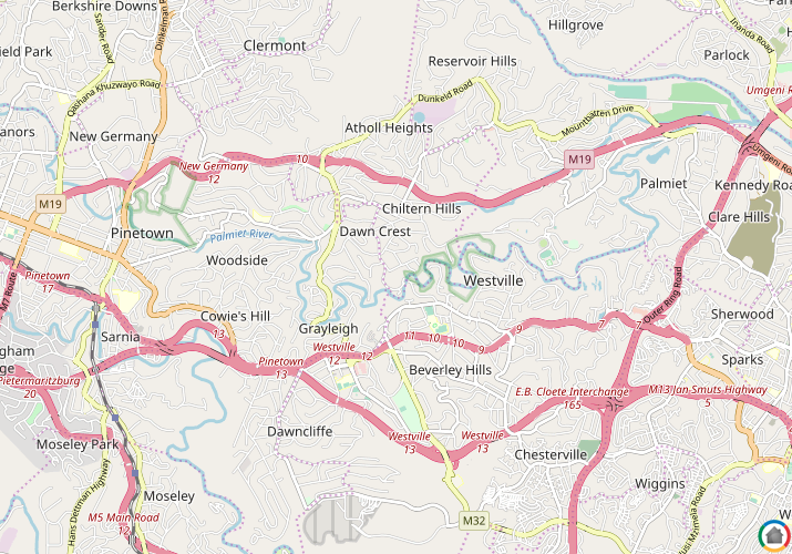 Map location of Dawncrest